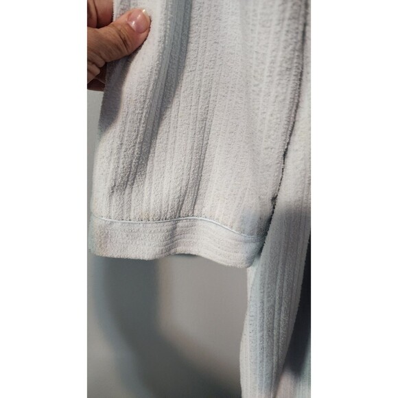 Miss Elaine Full Zip Terry Robe Sz XL Light Blue - Picture 3 of 11